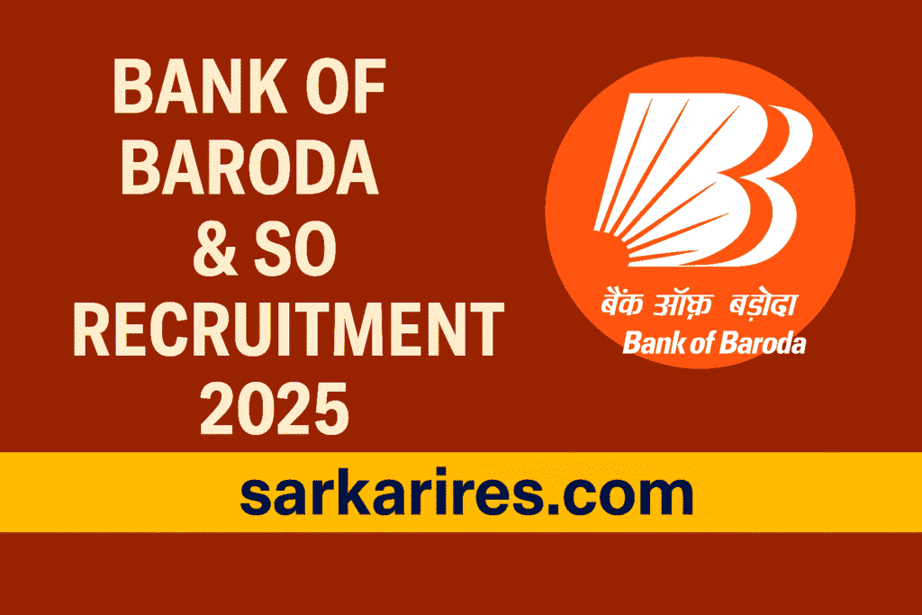 Bank of Baroda BOB Specialist Officer SO Recruitment 2025 Online Form