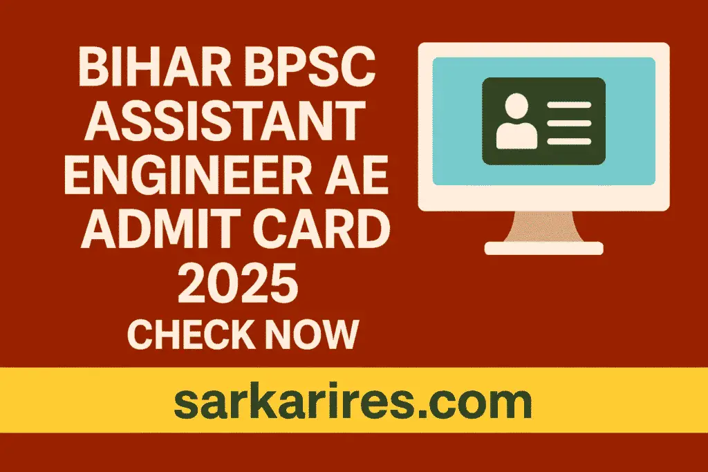 Bihar BPSC Assistant Engineer AE Admit Card 2025 – Download Link