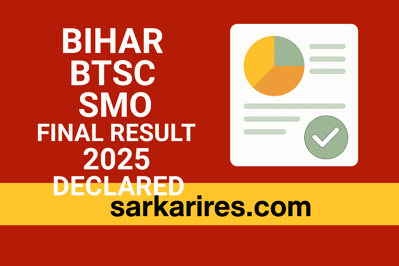 Bihar BTSC SMO Final Result 2025 – Declared