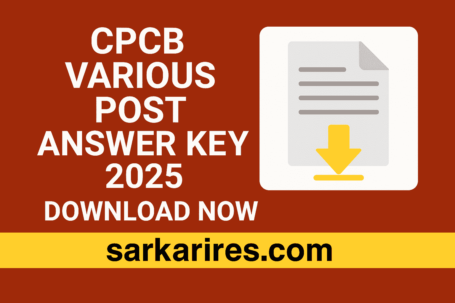 CPCB Various Post Answer Key 2025 – Download Now