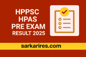 HPPSC HPAS Pre Exam Result 2025