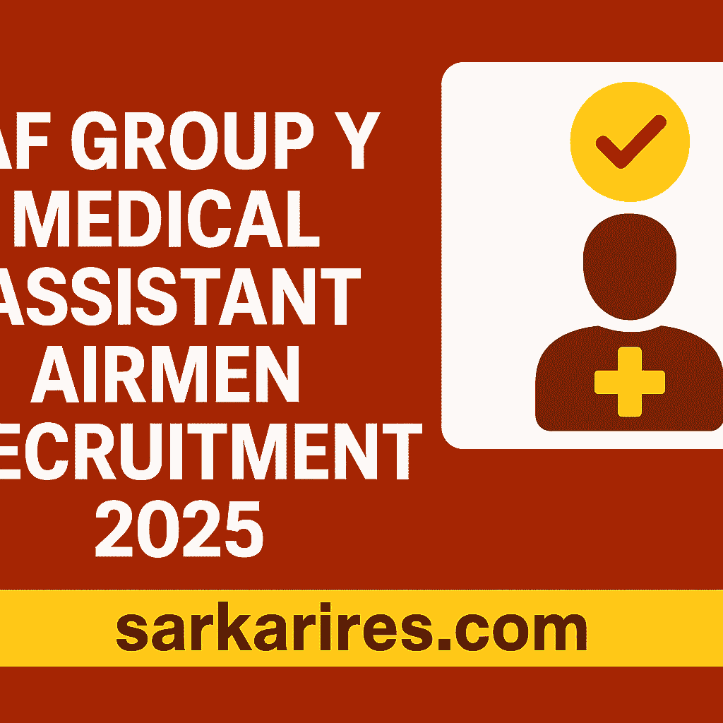 IAF Group Y Medical Assistant Airmen Recruitment 2025 – Apply Online for Intake 02/2026
