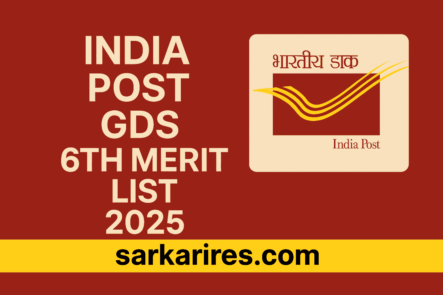 India Post GDS 6th Merit List 2025 – Download Circle Wise List PDF