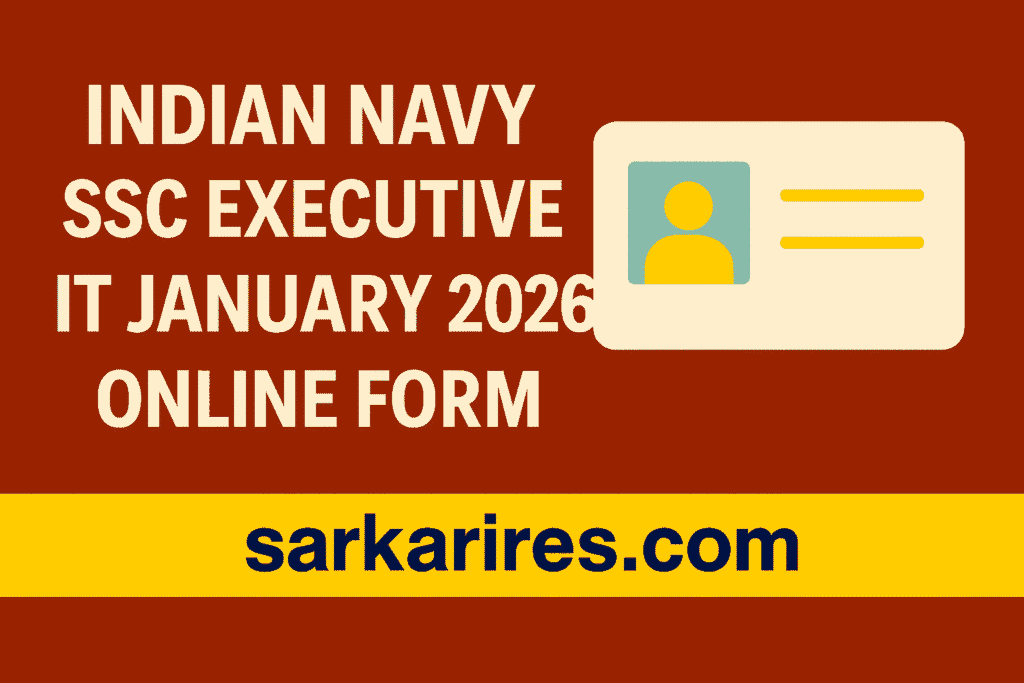 Indian Navy SSC Executive IT January 2026