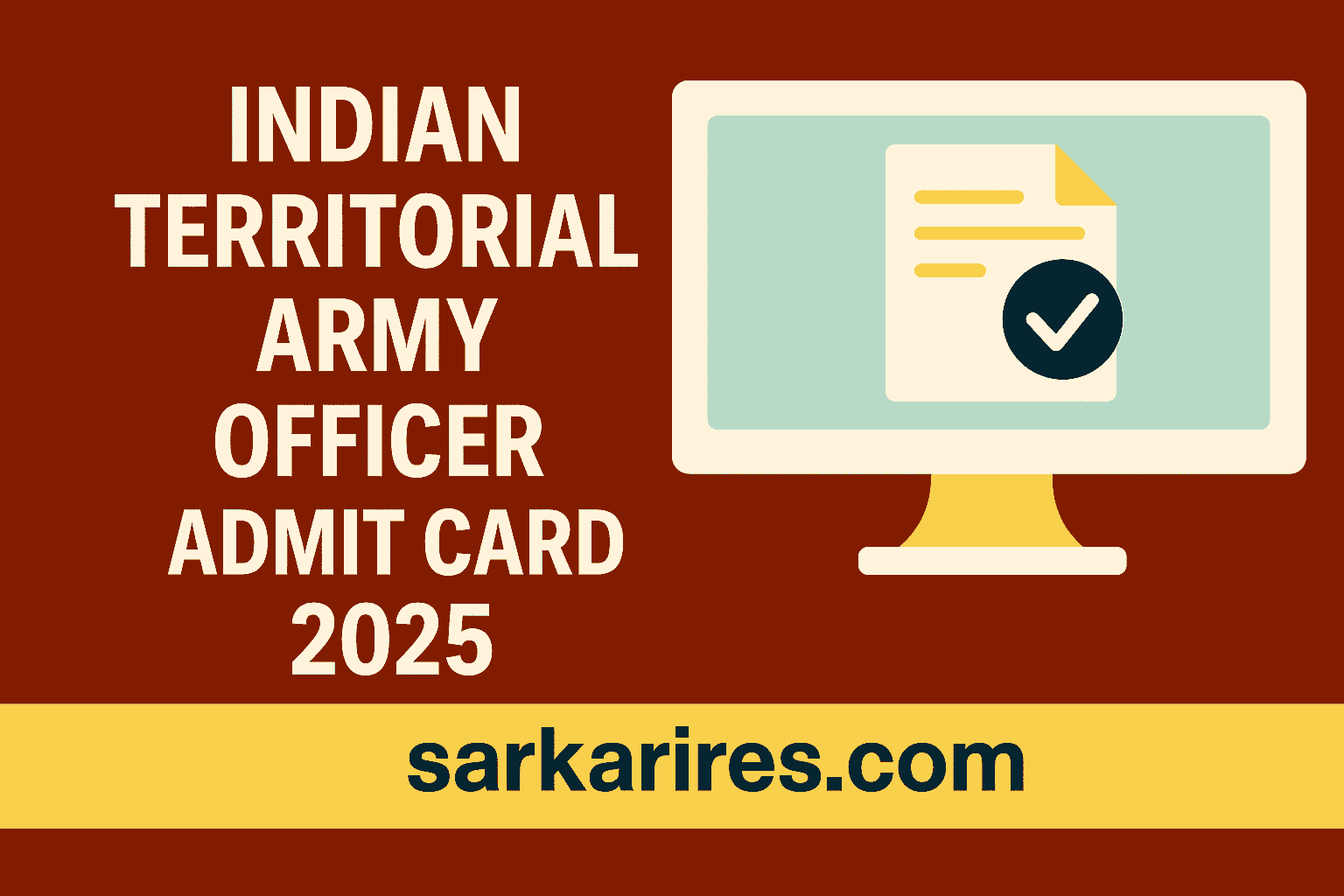 Indian Territorial Army Officer Admit Card 2025 – Download Now