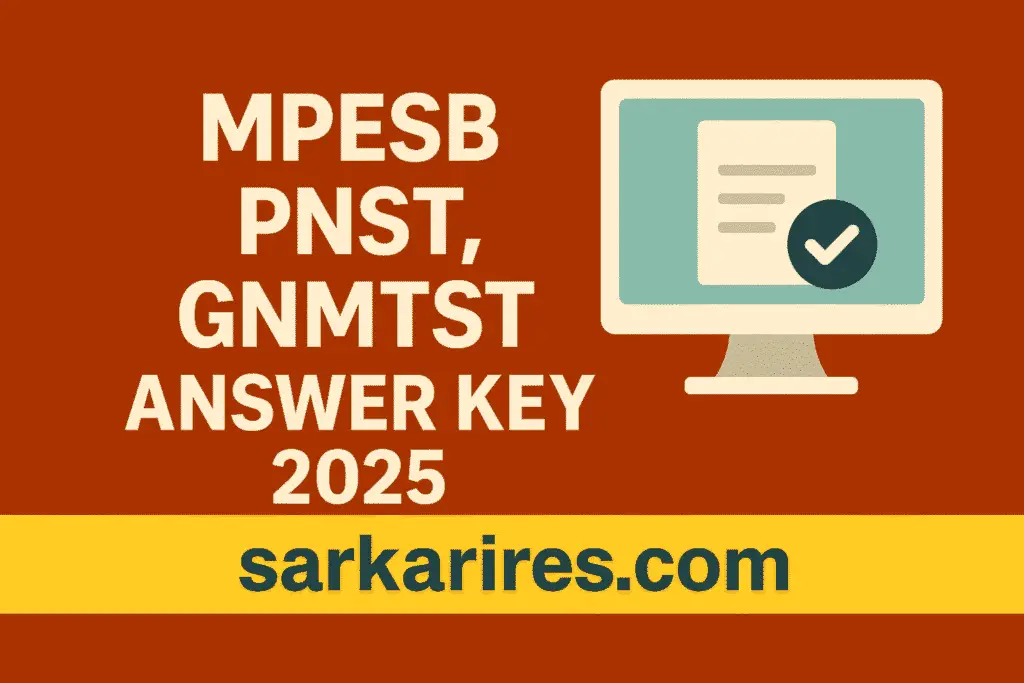 MPESB PNST, GNMTST Answer Key 2025 – Out