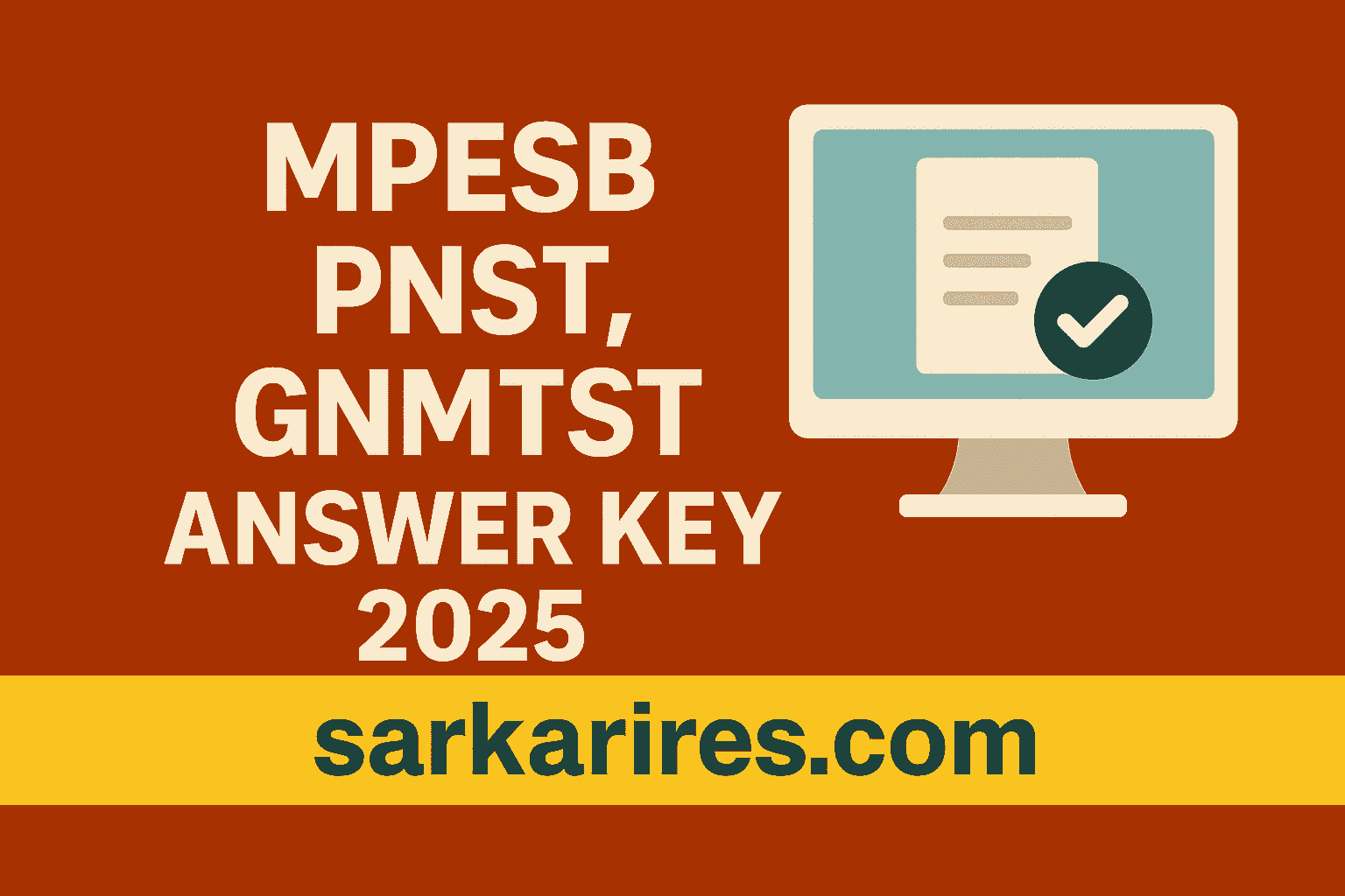 MPESB PNST, GNMTST Answer Key 2025 – Out