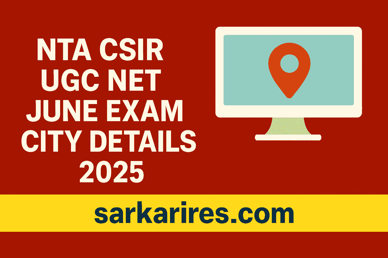 NTA CSIR UGC NET June Exam City Details 2025