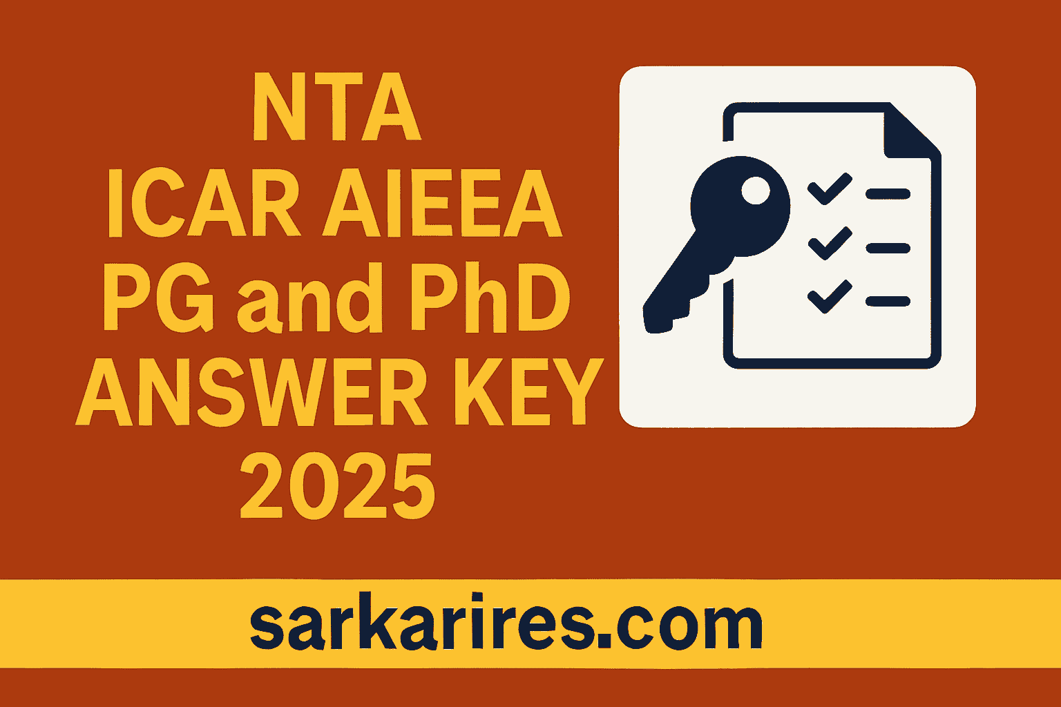 NTA ICAR AIEEA PG and PhD Answer Key