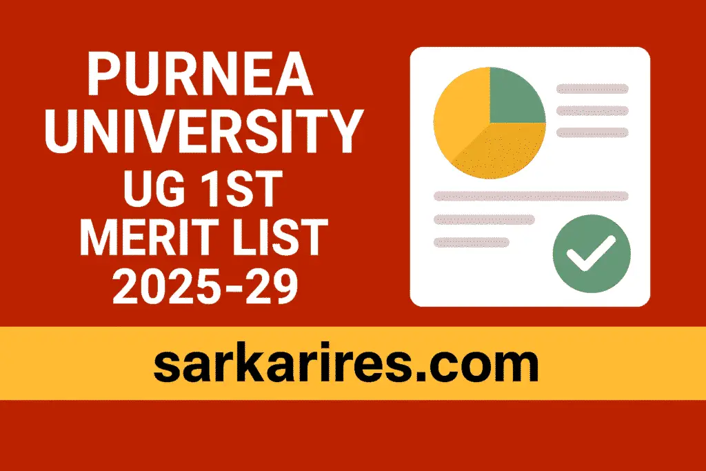 Purnea University UG 1st Merit List 2025-29