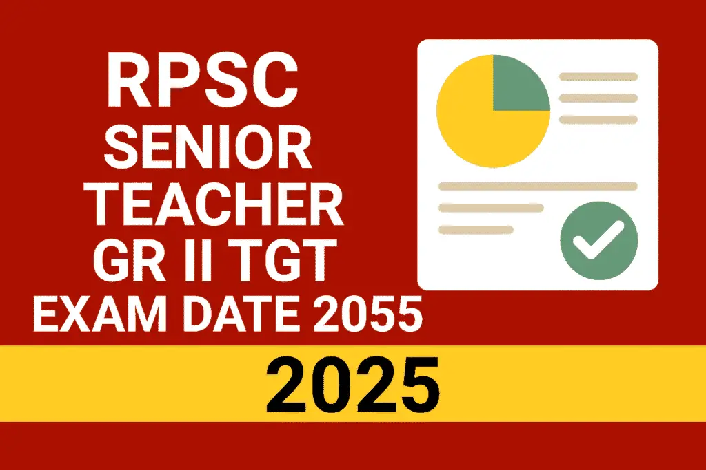 RPSC Senior Teacher Gr II TGT Exam Date 2025 – Out