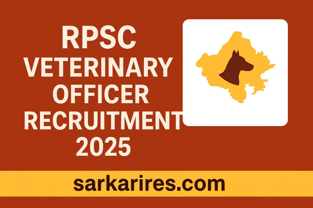 RPSC Veterinary Officer Recruitment 2025 – Apply Online for 1100 Posts