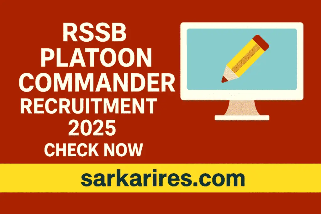 RSSB Platoon Commander Recruitment 2025