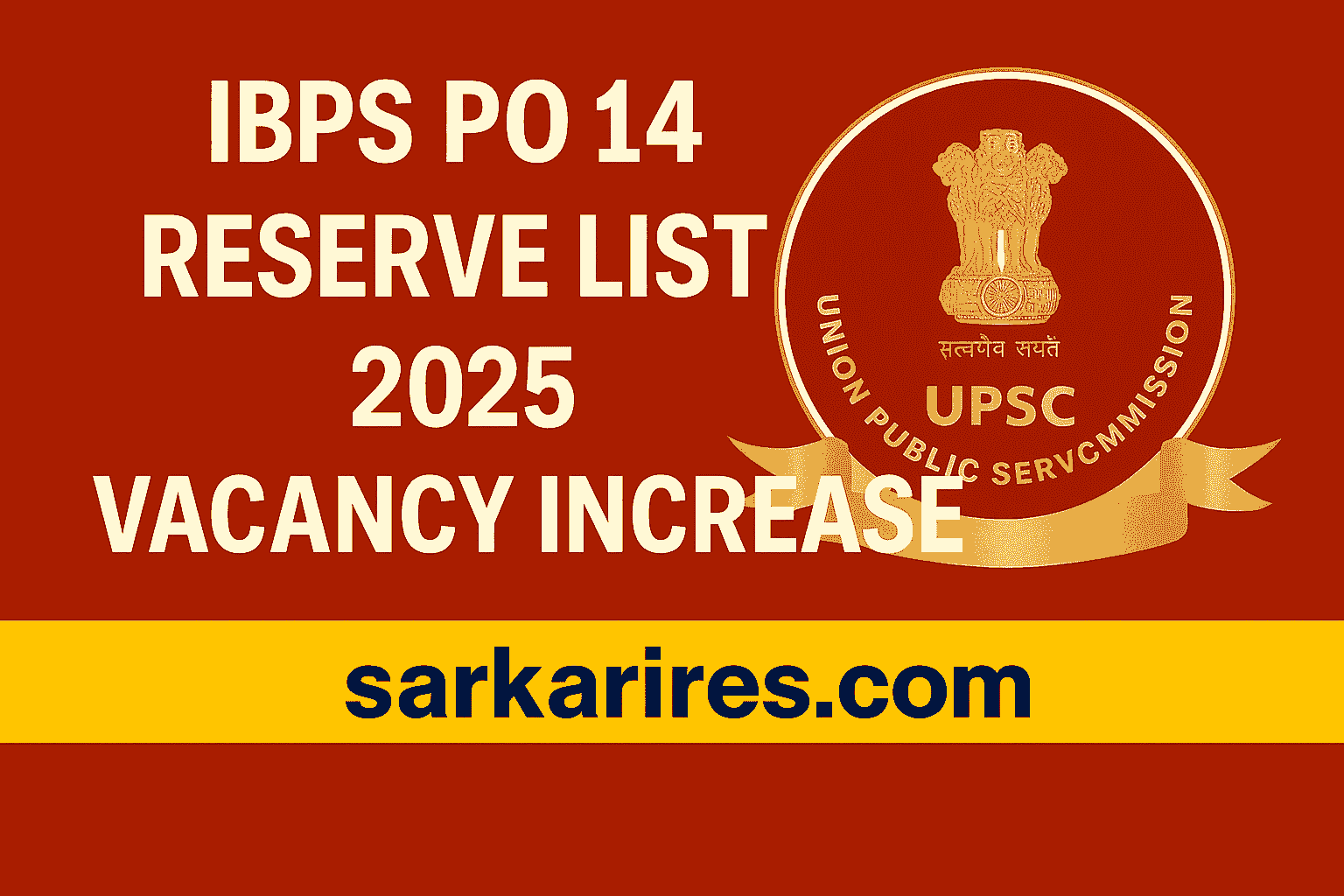 IBPS PO 14 Reserve List 2025