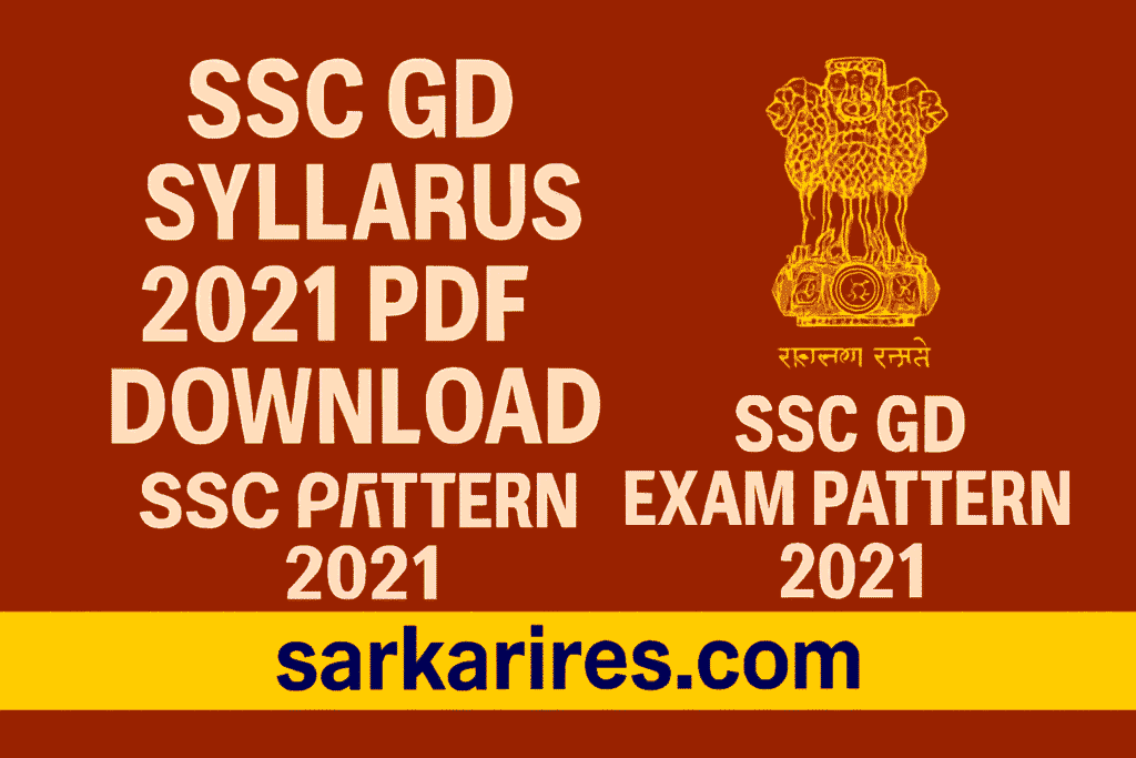 SSC GD Constable Syllabus 2025 & Exam Pattern
