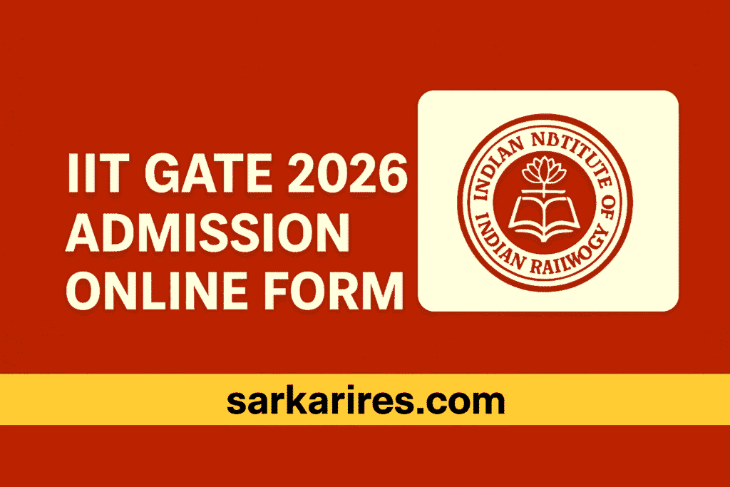 IIT GATE 2026 Admission Online Form 