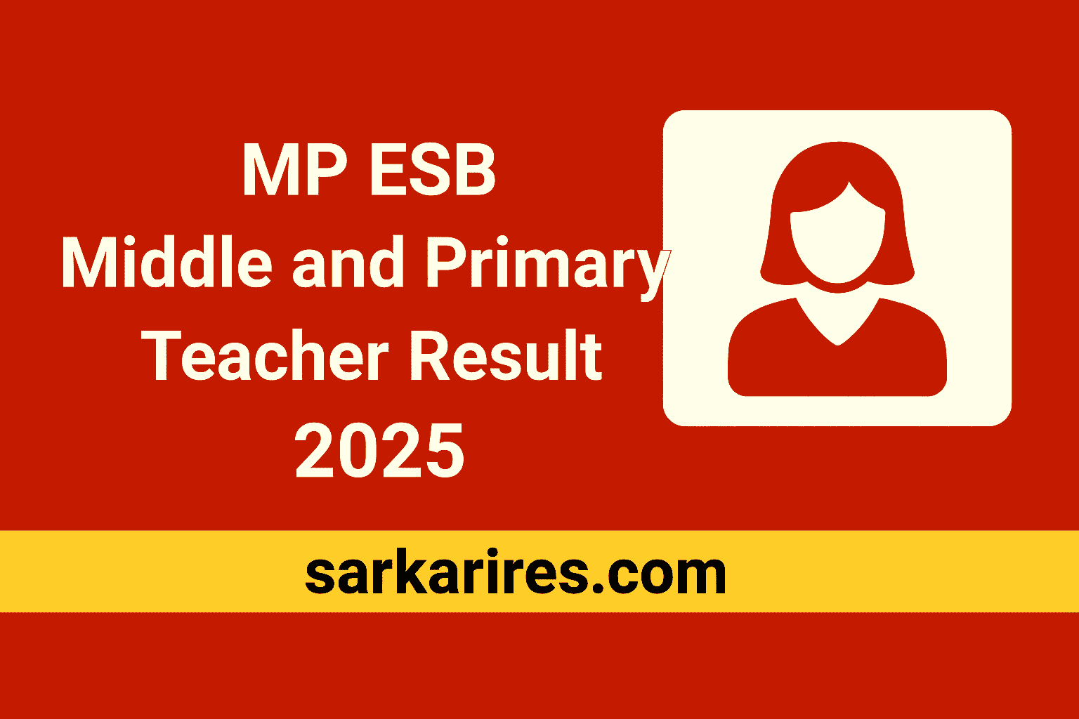 MP ESB Middle and Primary Teacher Result 2025