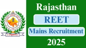 RAJASTHAN REET MAINS RECRUITMENT 2025